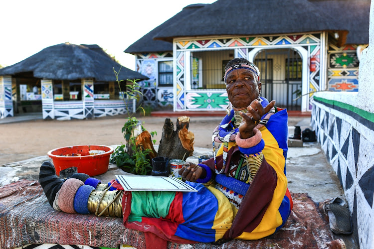 Esther Mahlangu in June 2016, at her home in Weltevrede in Mpumalanga.