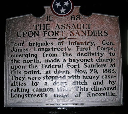 1E 68 THE ASSAULT UPON FORT SANDERS   Four brigades of infantry, Gen. James Longstreet's First Corps, emerging from the declivity to the north, made a bayonet charge upon the Federal Fort Sanders...