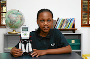 Karabo Matlali of Fourways has built and coded a mini robot using Lego pieces.