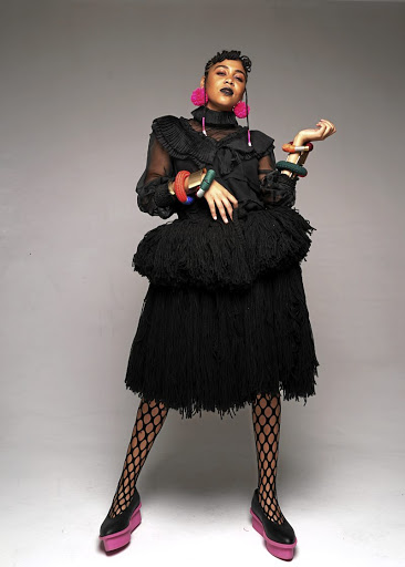 Sho Madjozi is a pioneering Tsonga rapper with a unique fashion style. / Supplied