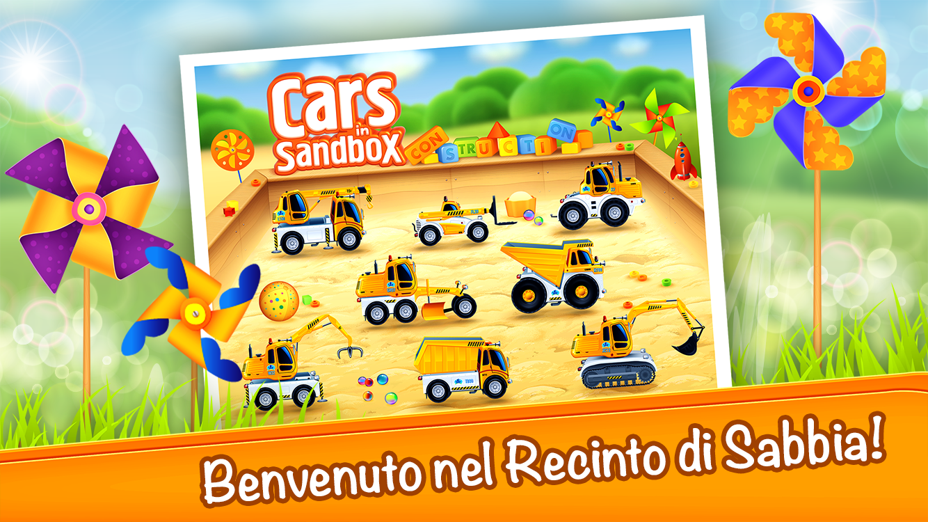 Android application Cars in Sandbox (app 4 kids) screenshort