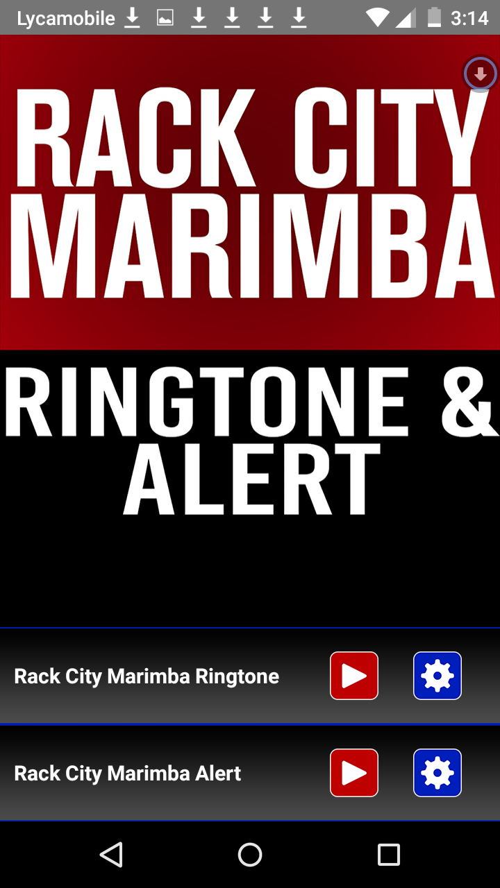Android application Rack City Marimba Ringtone screenshort