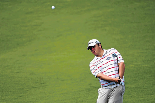 George Coetzee during a practice round prior to the start of this year's Masters Tournament at Augusta National Golf Club in Georgia, US