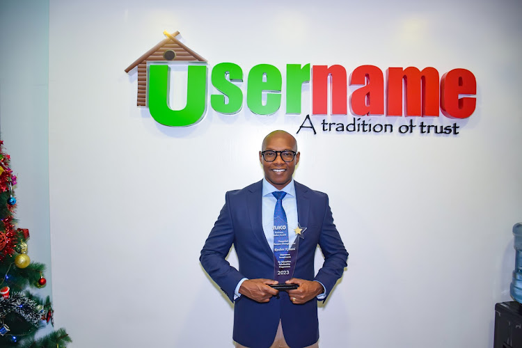 Reuben Kimani, CEO, Username Investment Limited, awarded a Kenyan Changemaker by TUKO Business Leaders Award 2023