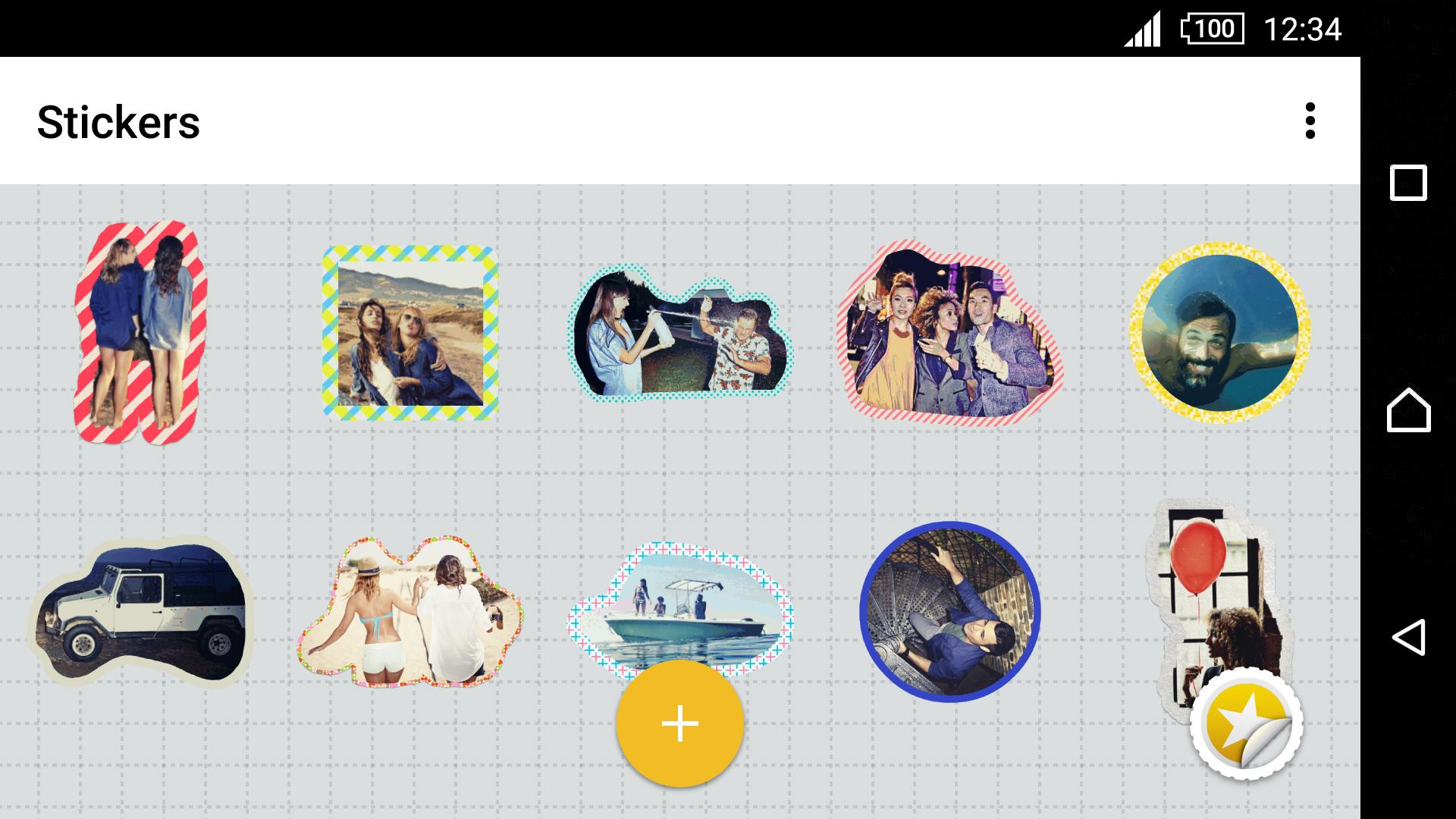 Android application Sticker creator screenshort