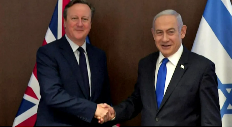 UK Foreign Secretary Lord Cameron held talks with Israel's Prime Minister Benjamin Netanyahu in Jerusalem