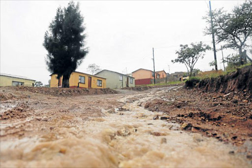 DUG IN: The firm that dug up NU16’s roads and then abandoned the project, leaving residents stuck with the mud, has been fired by BCM Picture: SIBONGILE NGALWA