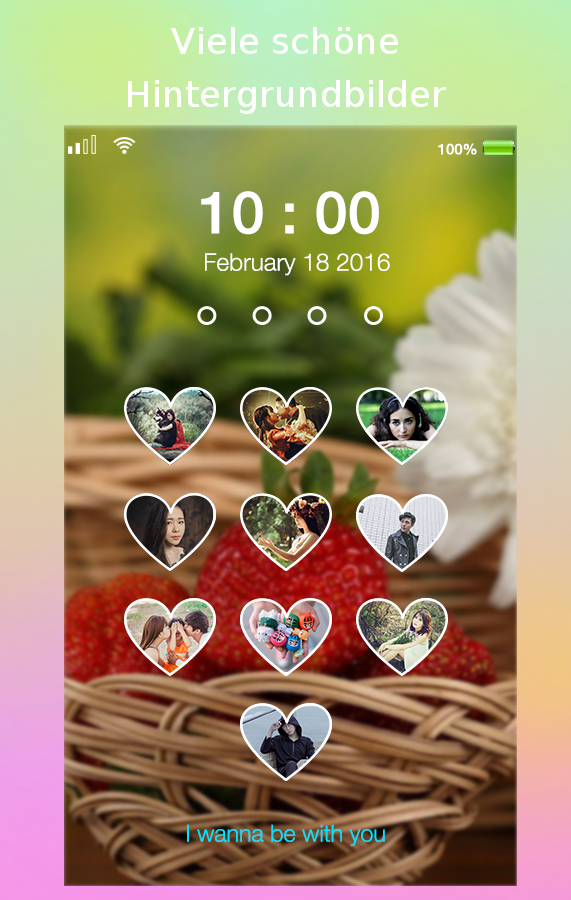 Android application love photo keypad lockscreen screenshort