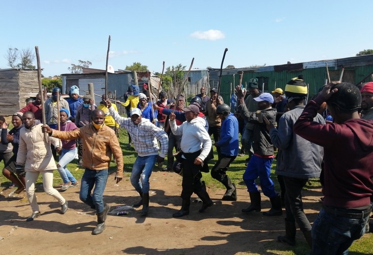 Some of the former employees of Dippin Blu Racing in Fairview, Port Elizabeth, who stormed the stables in protest on Thursday, allegedly killing one horse and injuring over 20 others.