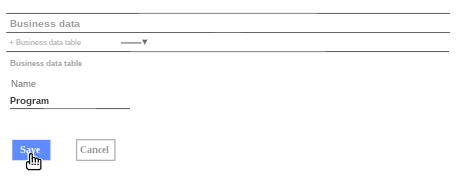 Create a business data table