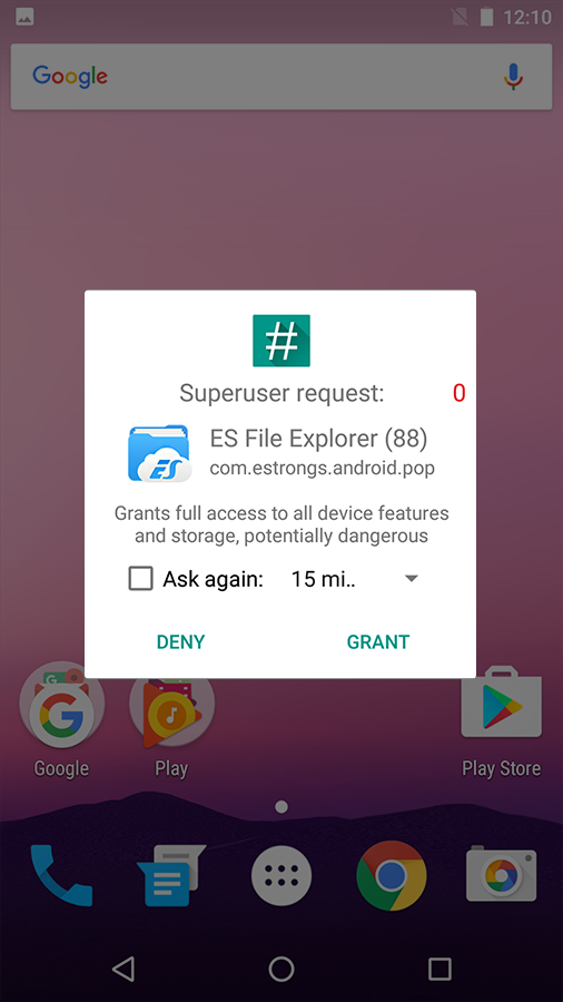 Android application SuperSU screenshort