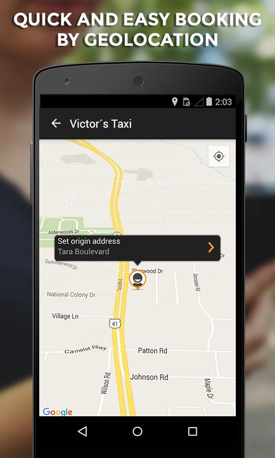 Android application Victor´s Taxi screenshort