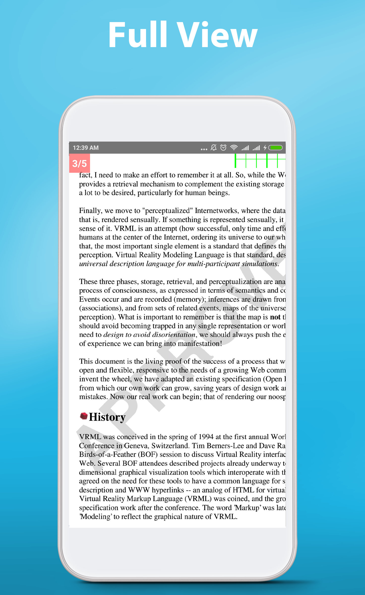 Android application PDF Reader Lite screenshort