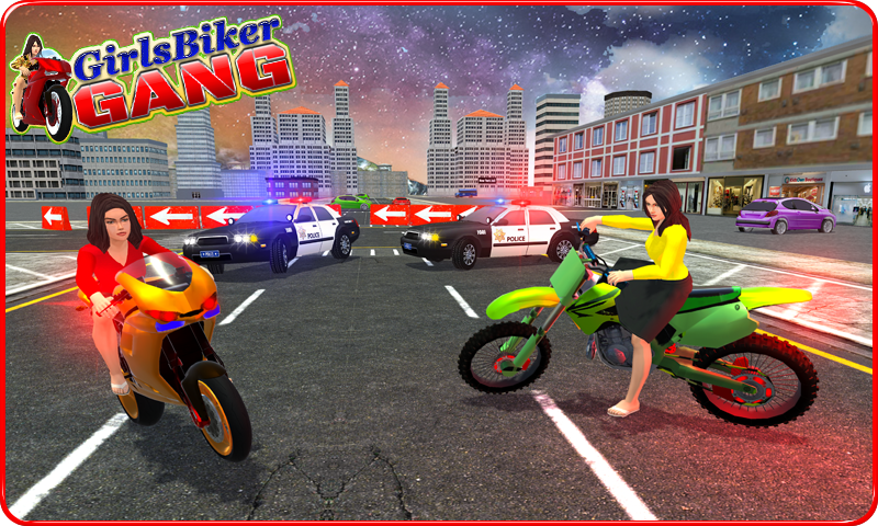 Android application Girls Biker Gang 3D screenshort