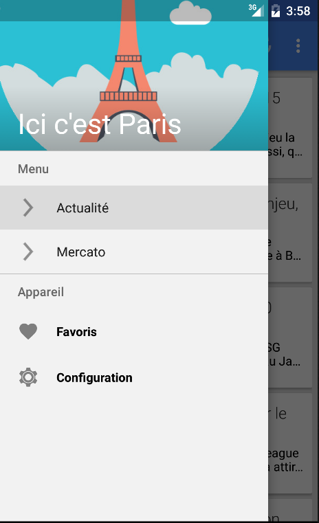 Android application Ici cest Paris screenshort