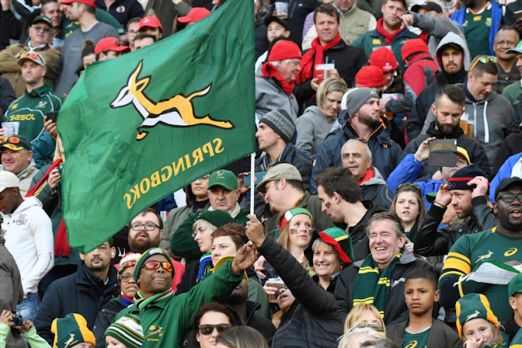 Fans of the Springboks during the Rugby Championship match between South Africa and Argentina at Nelson Mandela Bay Stadium on August 19, 2017 in Port Elizabeth, South Africa.