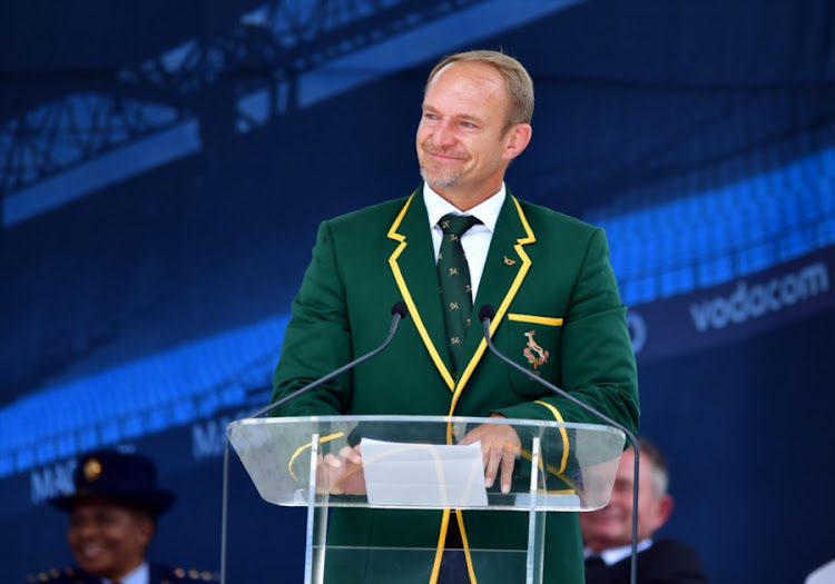 Francois Pienaar during the Memorial service of Joost van der Westhuizen at Loftus Versfeld on February 10, 2017 in Pretoria, South Africa.