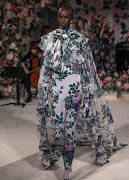 A model walks the runway at the Richard Quinn show during London Fashion Week. 