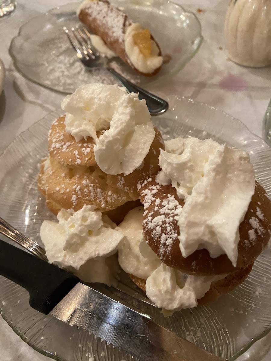 GF cream puffs- probably my favorite part of the whole meal