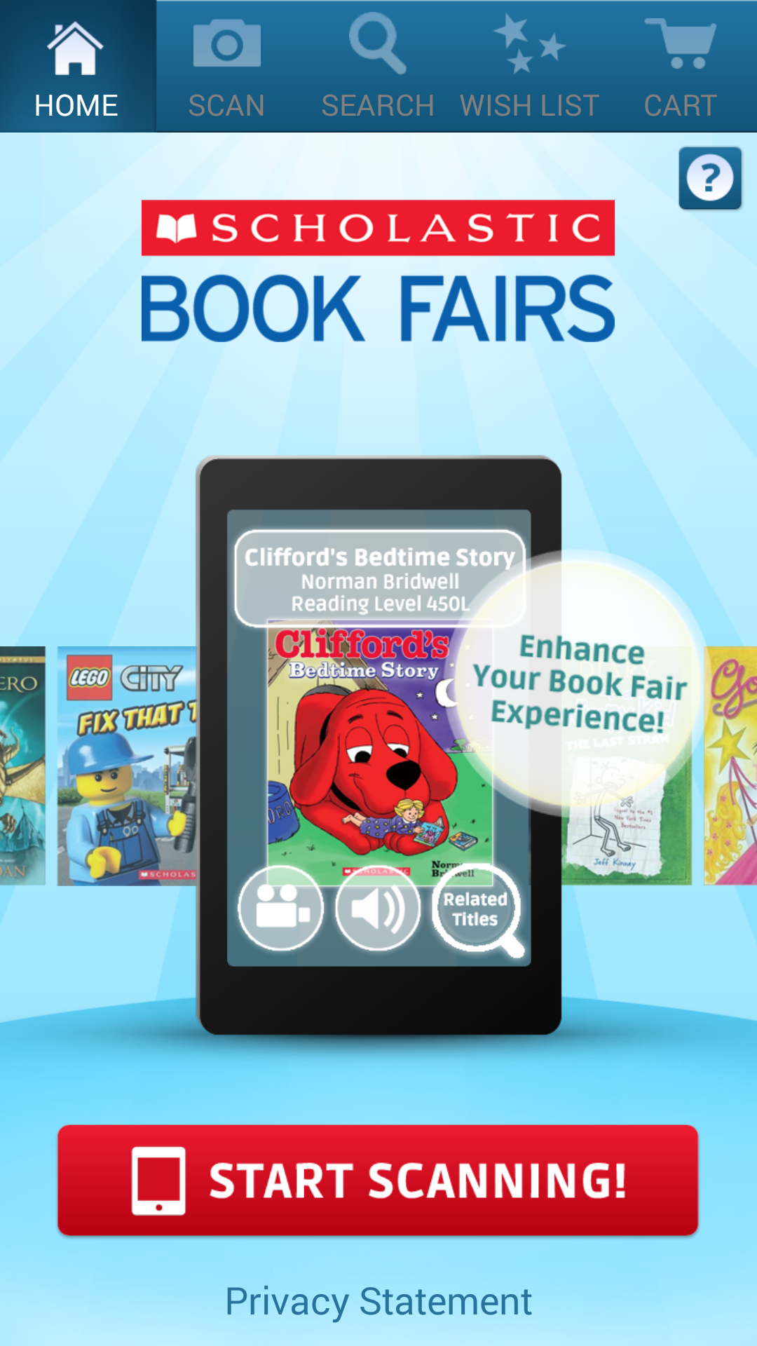 Android application Scholastic Book Fairs screenshort