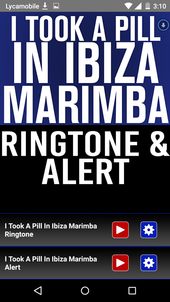 Android application I Took A Pill In Ibiza Marimba screenshort