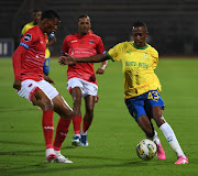 Divine Lunga of Sundowns during the DStv Premiership match between Mamelodi Sundowns and Chippa United at Lucas Masterpieces Moripe stadium.