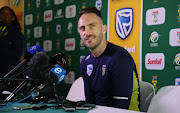 Faf du Plessis during the South African national mens cricket team training session and press conference at PPC Newlands Stadium on March 21, 2018 in Cape Town, South Africa. 