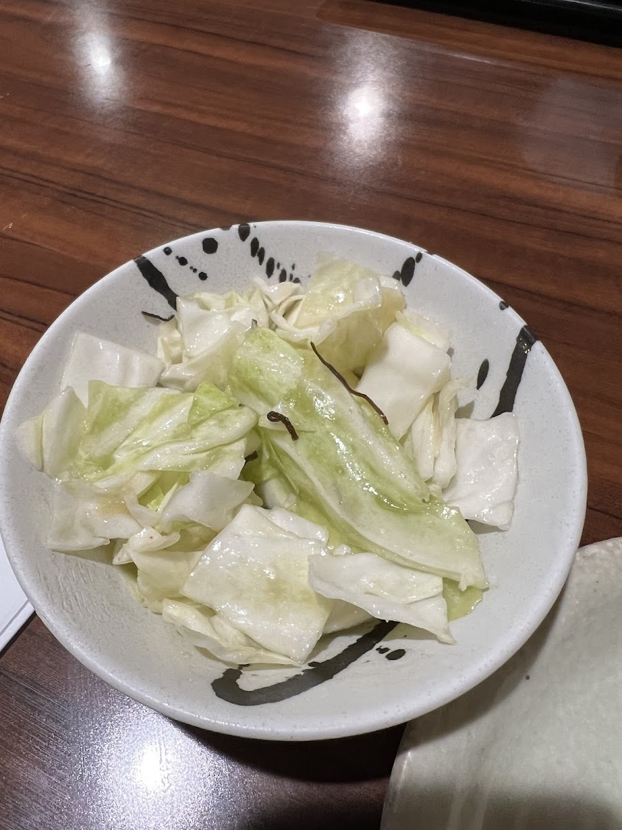 Yummy cabbage, seasoned perfectly.