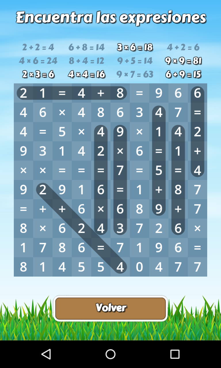 Android application Cool Math Search Puzzle screenshort