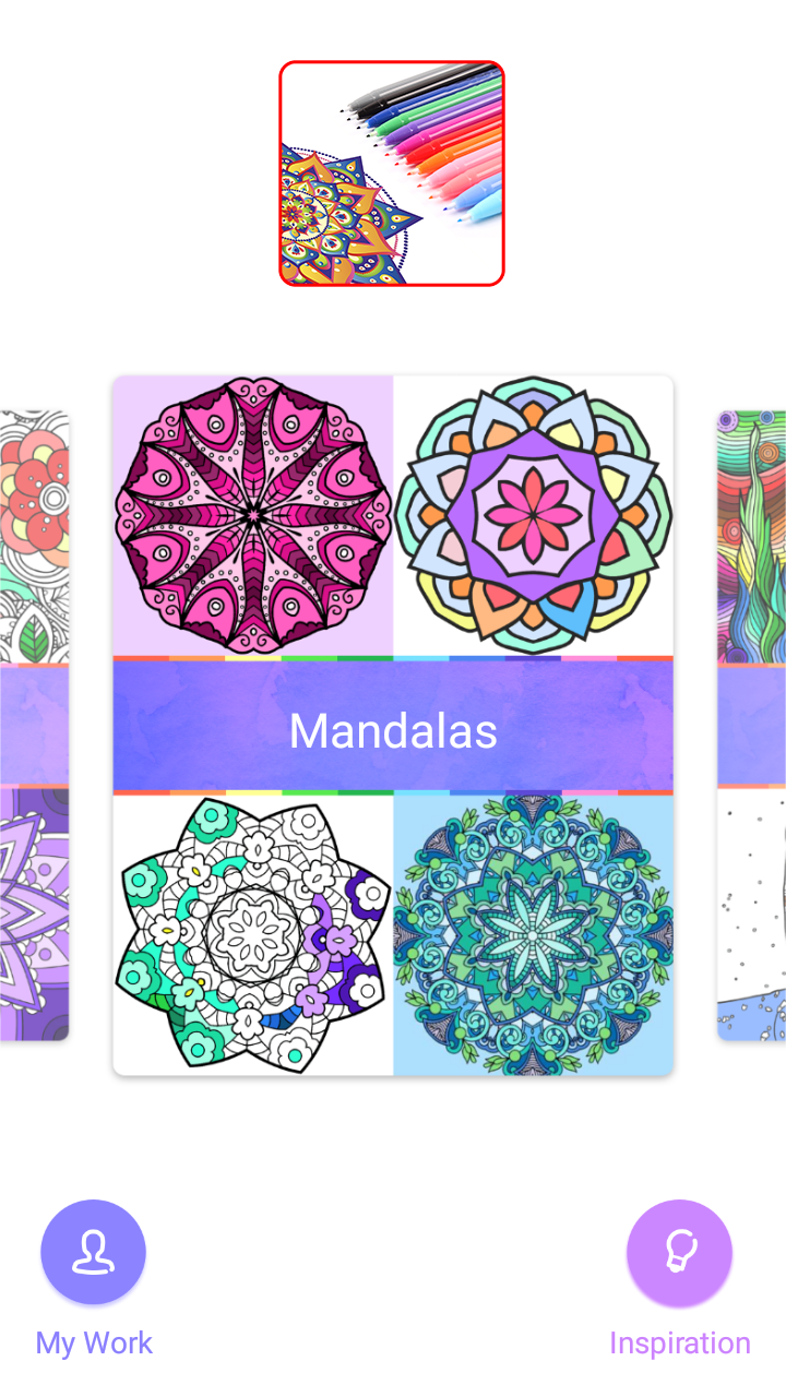 Android application Coloring Book for Mandala screenshort