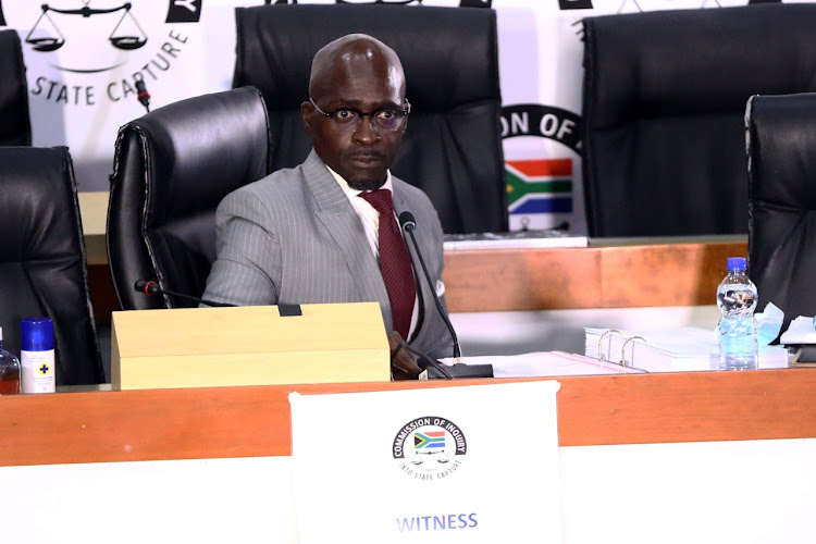 Former minister Malusi Gigaba at the state capture inquiry.