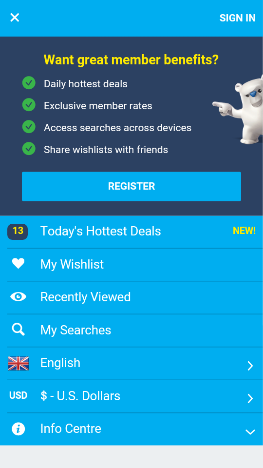 Android application hotels world screenshort