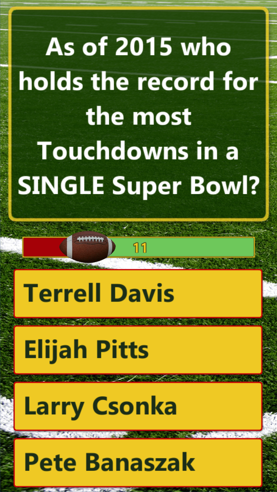 Android application Big Game Trivia Fun screenshort