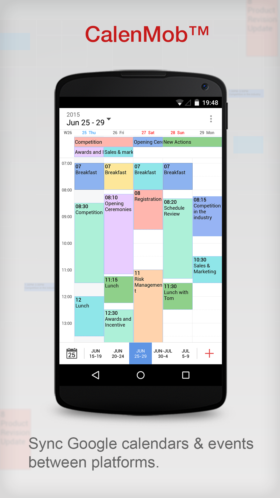 Android application CalenMob - Google Calendar Pro screenshort