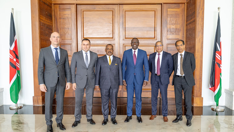 President William Ruto with representatives from Liptons Teas and Infusions and Brown Investments at State House, Nairobi on May 7, 2024.