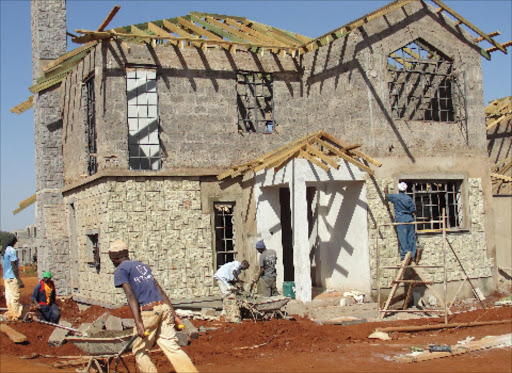 NEW HOMES: A house under construction.Photo/FILE