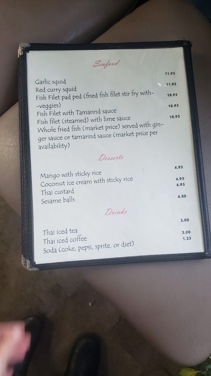 Spicy Thai Lao Restaurant gluten-free menu