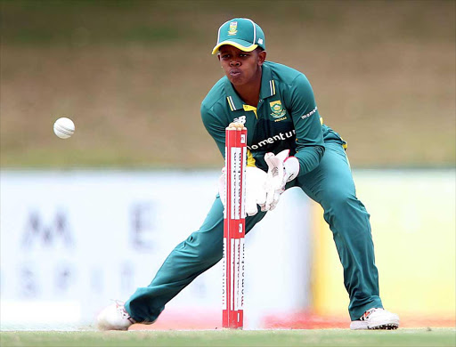 BRIGHT FUTURE: South Africa’s Sinalo Jafta during the 6th Women's ODI match against New Zealand at Boland Park. The former Stirling High School pupil is living her dream Picture: GALLO IMAGES