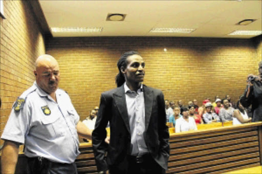 FACING THE MUSIC: Kwaito artist Sipho 'Brickz' Ndlovu in the Roodepoort Magistrate's Court during his previous appearance. Photo: Bafana Mahlangu