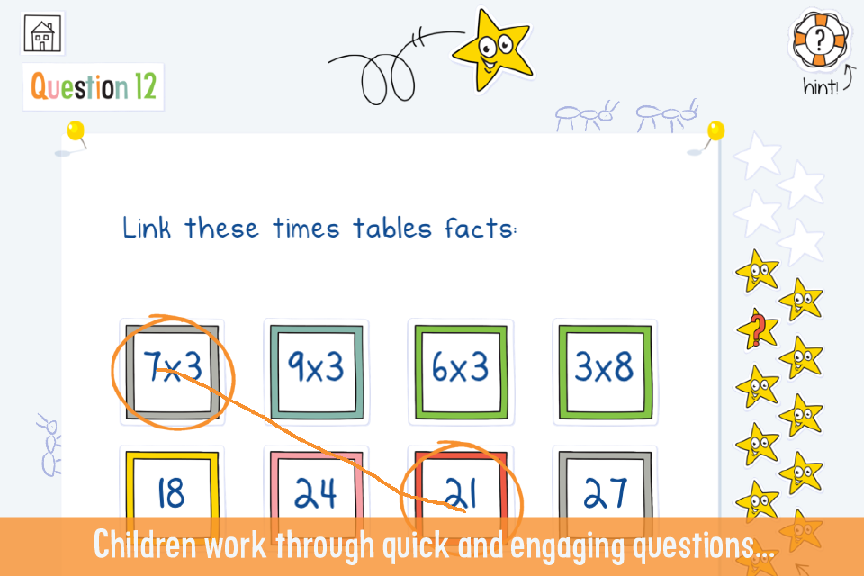 Android application DoodleTables (Times Tables) screenshort