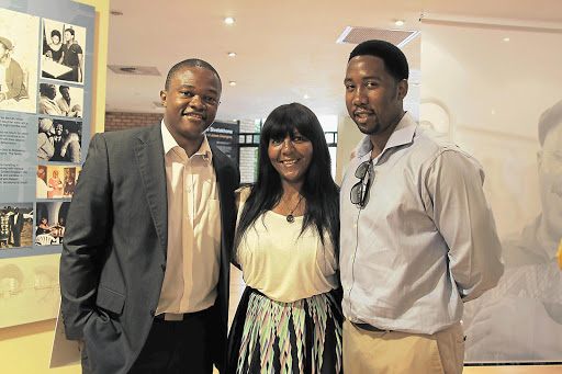 Form left to right, Luvuyo Mandela, Ndileka Mandela and Ndaba Mandela