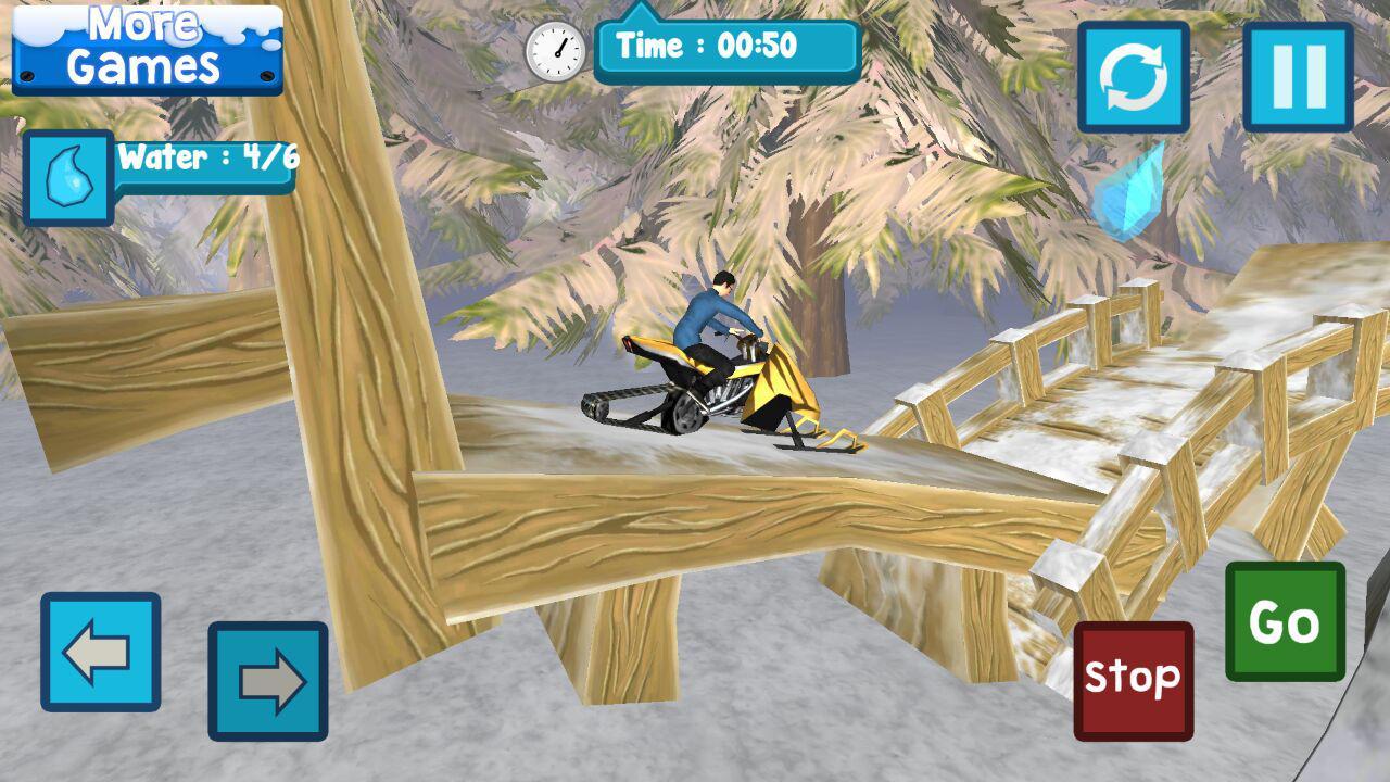 Android application Snowmobile Race Speedy Forest screenshort