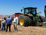 Western Cape agriculture MEC Ivan Meyer, Overberg mayor Sakkie Franken and Cape Agulhas mayor Paul Swart in the Overberg.