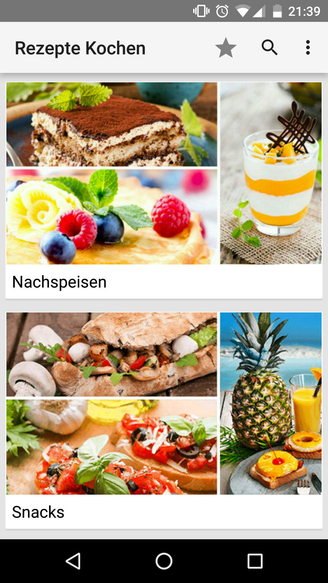 Android application Rezepte Kochbuch ohne Werbung screenshort