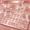 ダウンロード Glossy Rose Gold Keyboard Theme をインストールする 最新 APK ダウンローダ