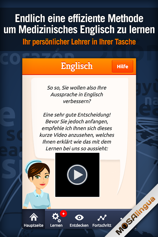 Android application Medical English - MosaLingua screenshort