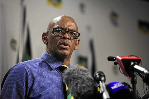 ANC secretary-general Ace Magashule during a press briefing at the ANC headquarters Luthuli House in Johannesburg.