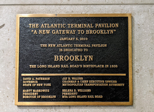 THE ATLANTIC TERMINAL PAVILION "A NEW GATEWAY TO BROOKLYN" JANUARY 5, 2010 THE NEW ATLANTIC TERMINAL PAVILION IS DEDICATED TO BROOKLYN THE LONG ISLAND RAIL ROAD'S BIRTHPLACE IN 1836   DAVID A....
