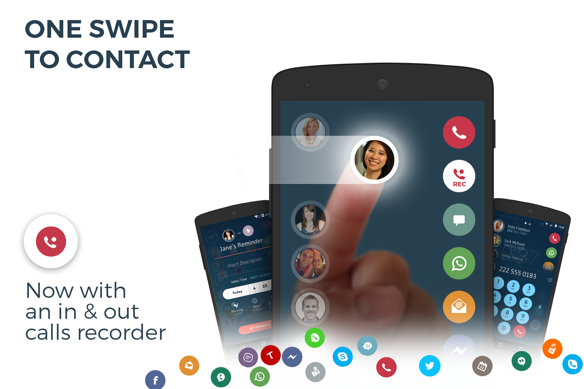 Android application Contacts, Phone Dialer & Caller ID: drupe screenshort