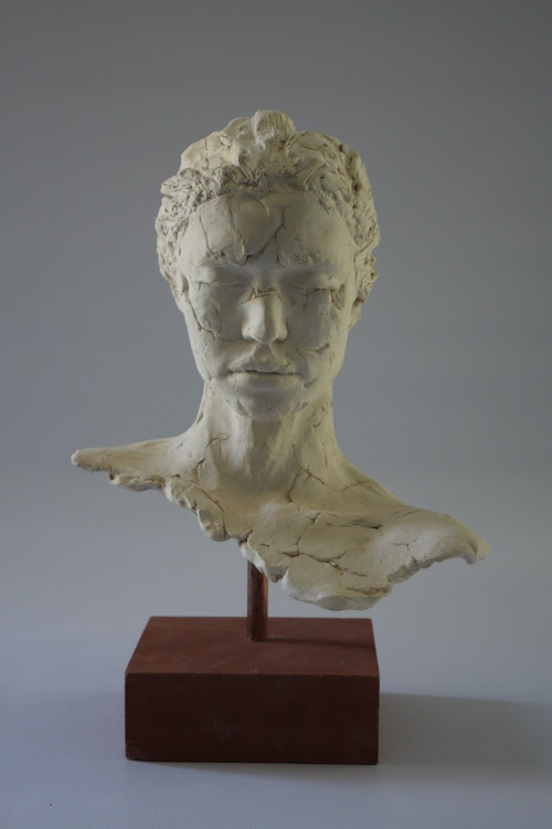 Fathema Bemath's bust titled 'Alnisa'. The artist has been garnering attention at exhibitions at Origin art gallery and Nirox Sculpture Park.